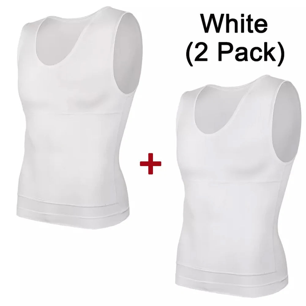 2-pack Men's slimming compression shirts