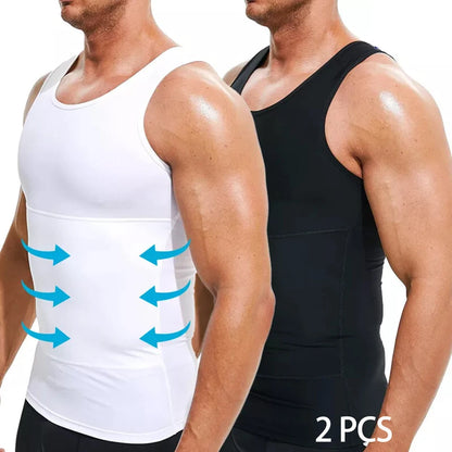 2-pack Men's slimming compression shirts